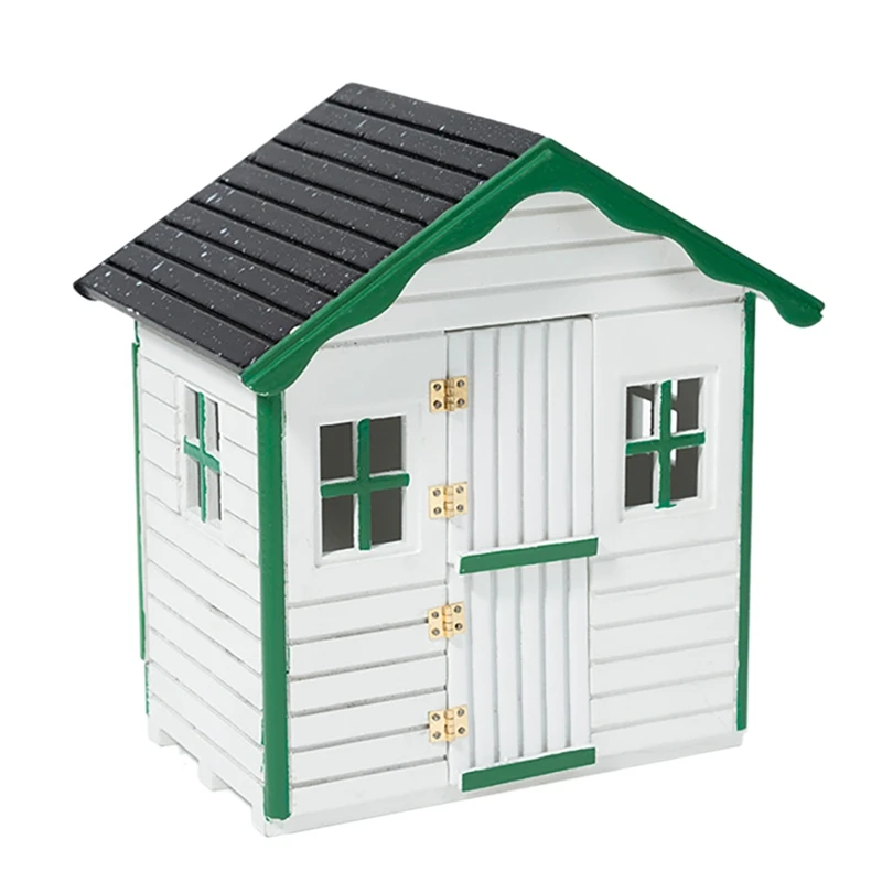 

1:12 Dollhouse Miniature Wooden Cute Little House Model Lovely Villa Dollhouse Decoration