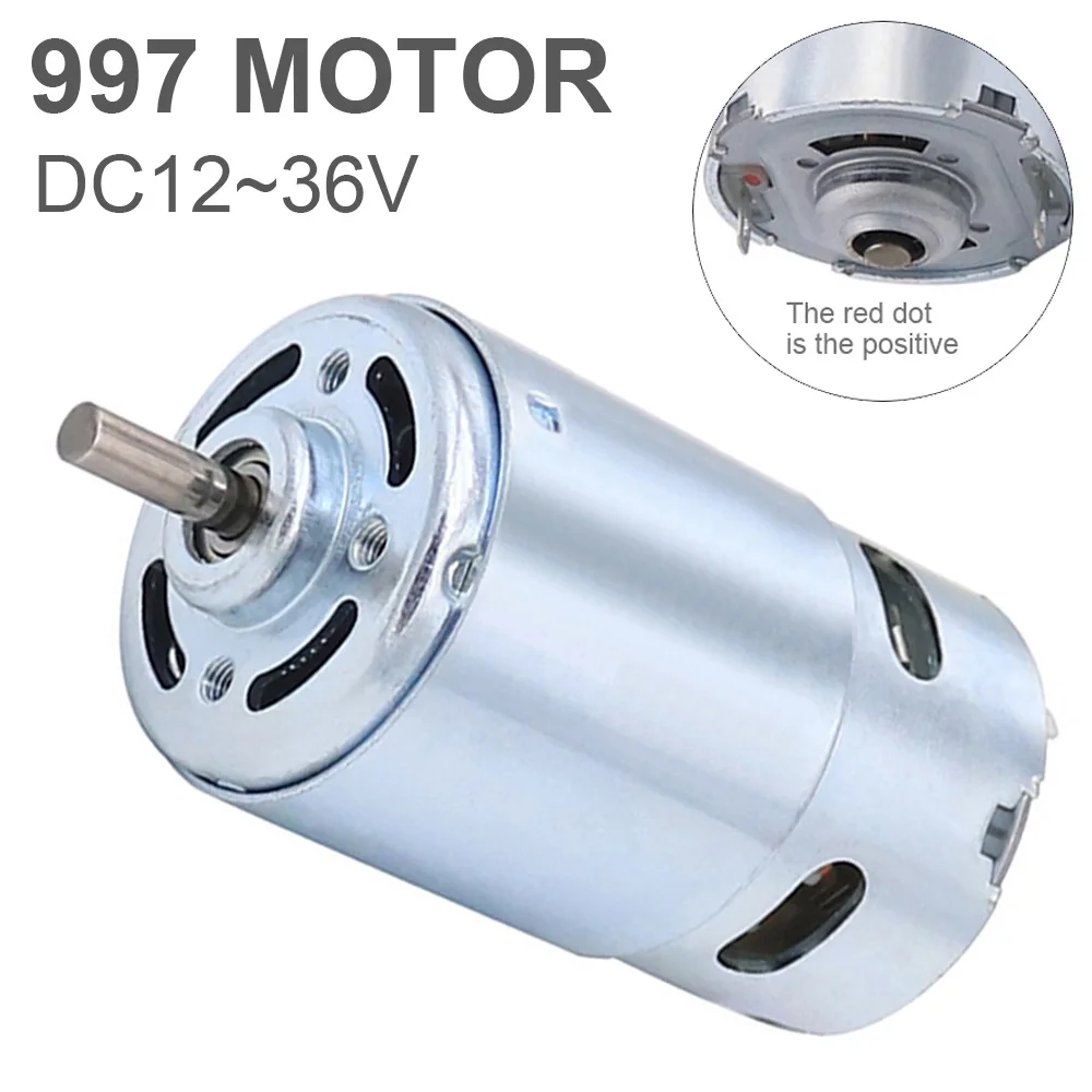 

997 DC Motors 12-36V 18000RPM Large Torque Micro Motor with Double Ball Bearing for DIY Power Tools Toys Drill Saw Grinder Lathe