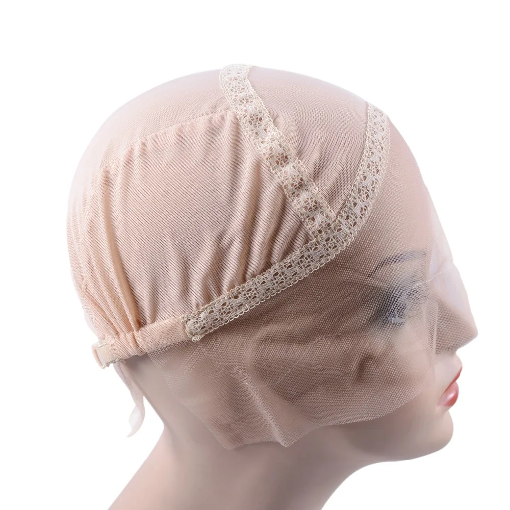 

1 pc Blonde color Lace Front Wig Cap For Making Wigs With Adjustable Strap Glueless Weaving Cap Wig Caps