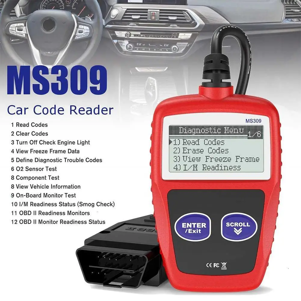 

Считыватель кодов MS309 CAN OBD2 /EOBD, автомобильный Профессиональный диагностический прибор OBDII, инструмент для диагностики двигателя