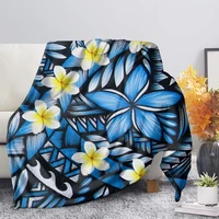 luxury polynesian fleece blankets travel portable%c2%a0sherpa throw mantas de cama home soft plush thin quilt children