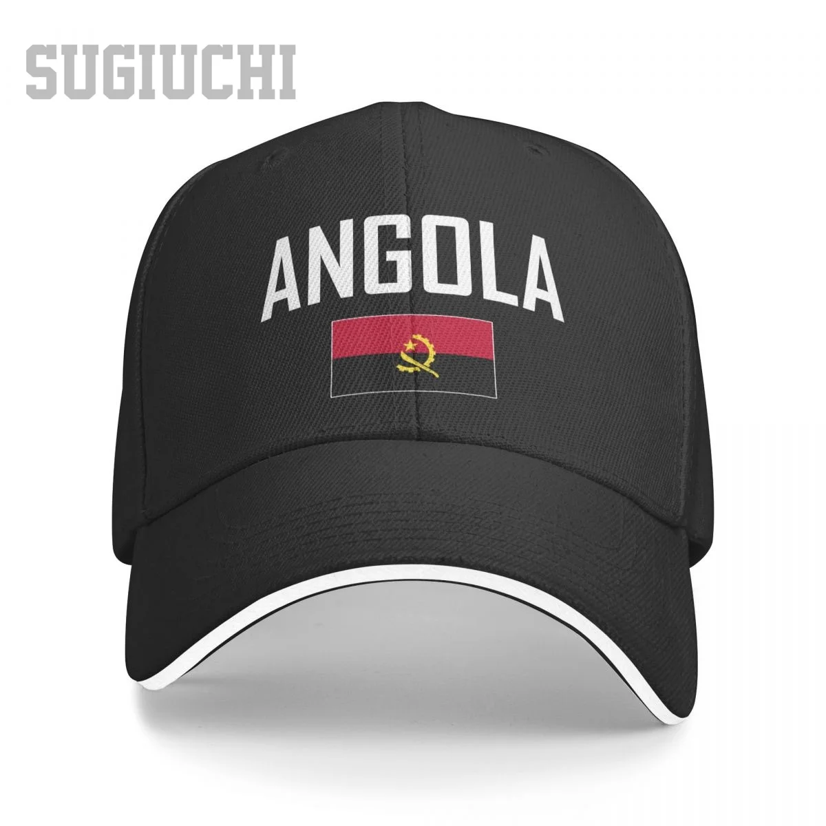 

Unisex Sandwich ANGOLA Flag And Font Baseball Cap Men Women Hip Hop Caps Snapback Golf Hat Fishing