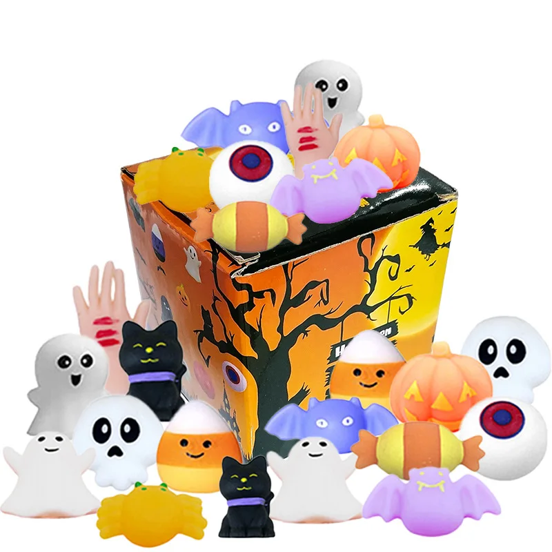 

24pcs Halloween Squeeze Toys Set Novelty Decompression Mochi Squishy Fidget Sensory Toys