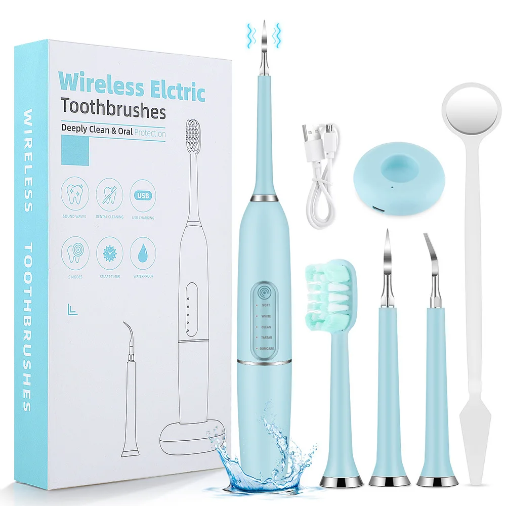 

Electric Teeth Cleaner Dental Calculus Scaler Plaque Coffee Stain Tartar Removal High Frequency Sonic Toothbrush Teeth Whitening