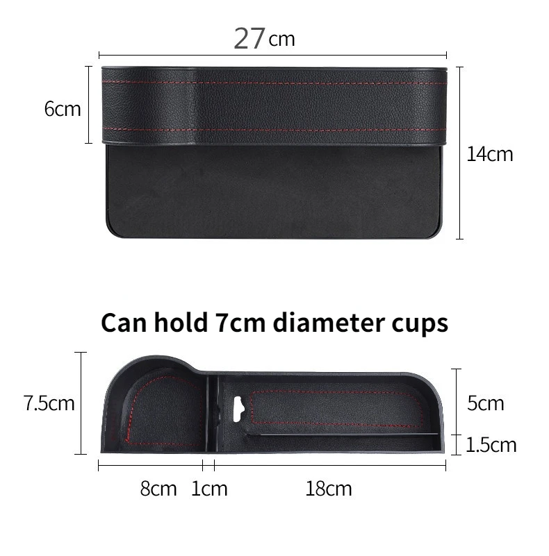 Car Seat Gap Storage Box Cup PU Leather Pocket Catcher Organizer Phone Bottle Cups Holder Multifunctional Accessories |