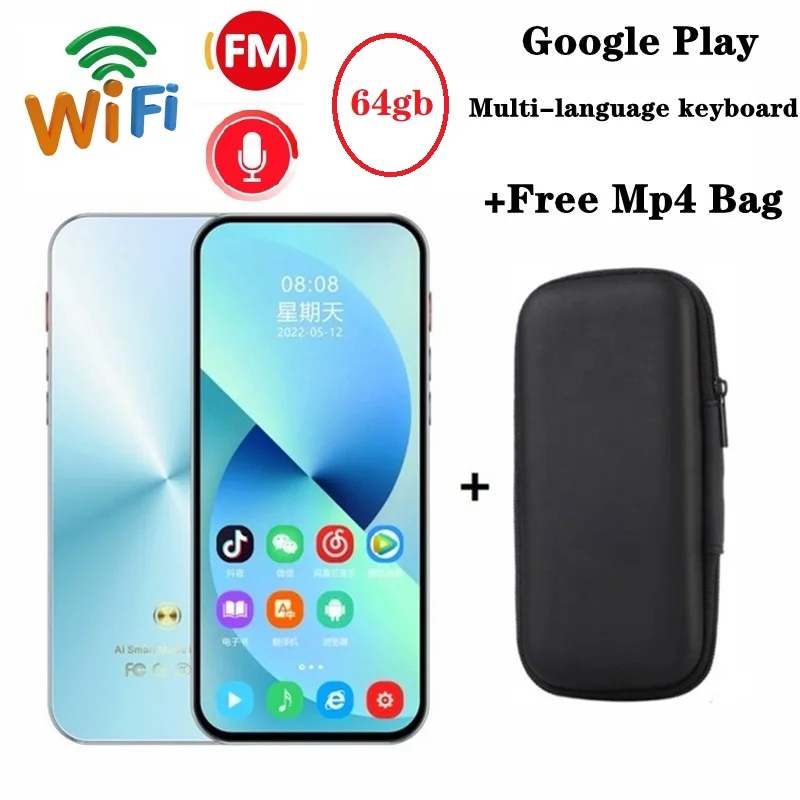 Bluetooth MP4-плеер с сенсорным экраном Android Hifi металлический музыкальный рекордер Wi-Fi