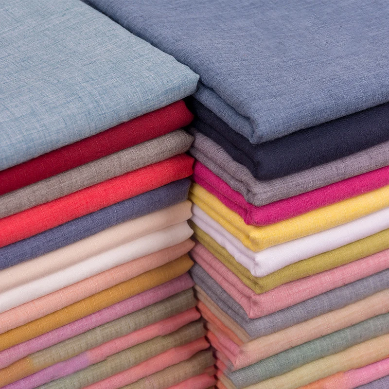 Тонкая ткань из хлопка и льна, 45x140 см