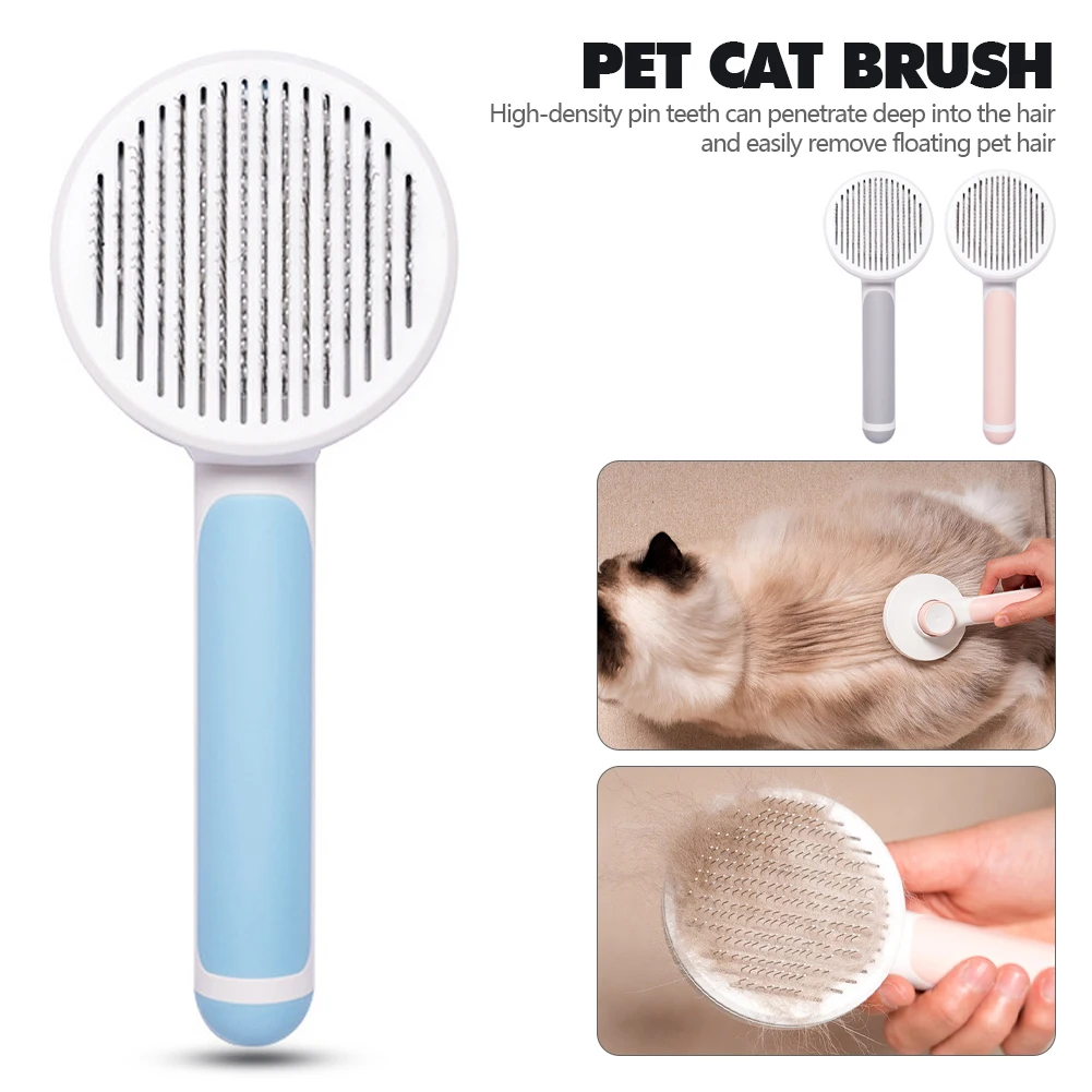 

Pet Cat Brush Self Cleaning Slicker Brush for Shedding Dogs Grooming Comb Hair Remover Loose Underlayers and Tangled Hair Brush