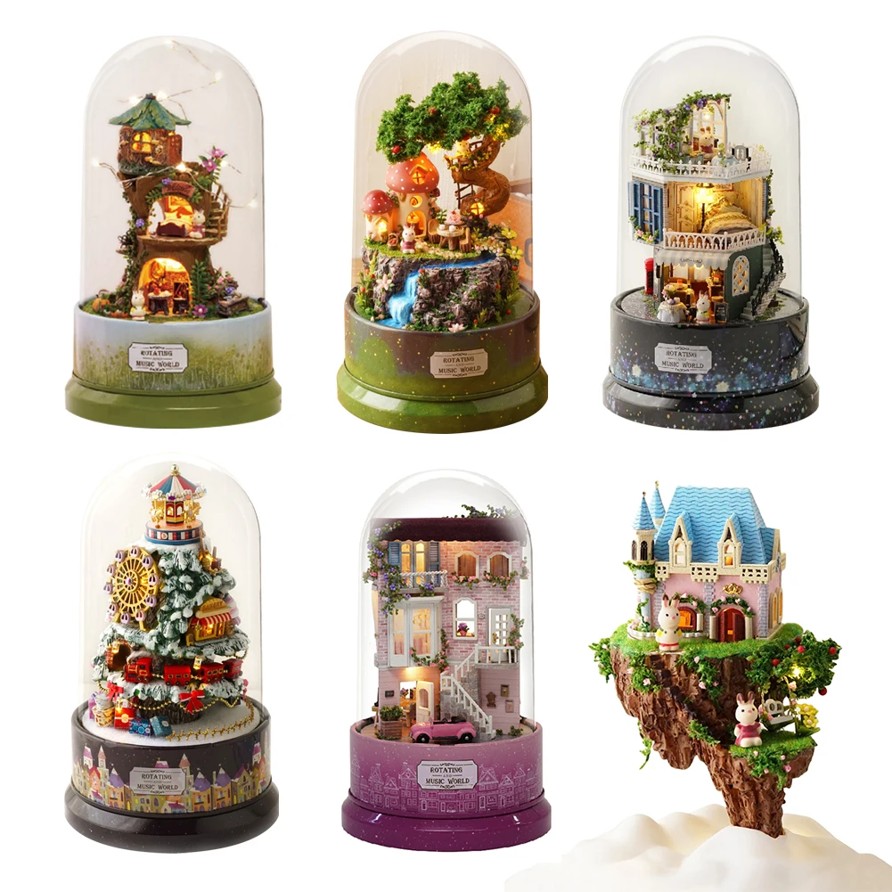 Кукольный домик сделай сам вращающаяся музыкальная шкатулка миниатюрные