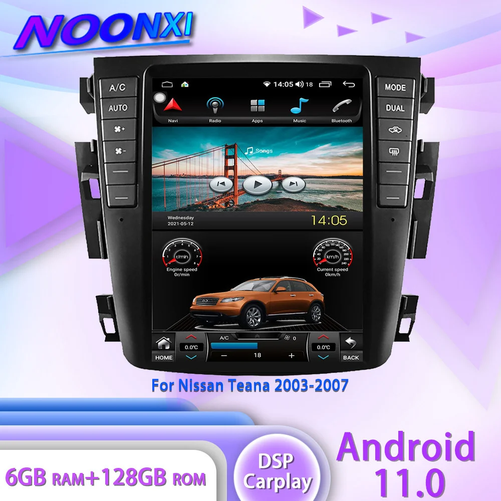 

IPS Android 11.0 6G+128G For Nissan Teana 2003-2007 Radio Car Multimedia Player Auto Stereo GPS Navigation Head Unit DSP Carplay