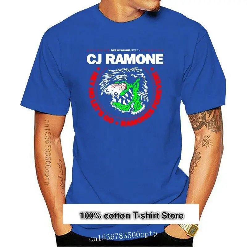 

Camiseta de Cj Ramone para hombre y mujer, camisa de diseño divertido, negro, azul marino