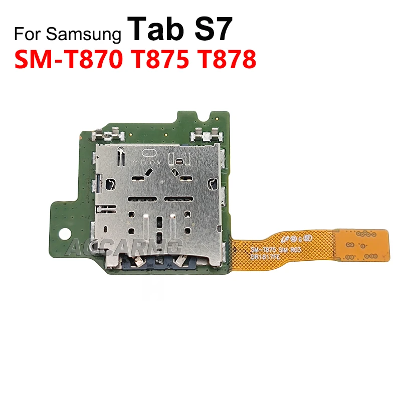 Устройство для чтения Sim-карт Aocarmo гибкий кабель Samsung Galaxy Tab S7 T870 T875 T878 запасные