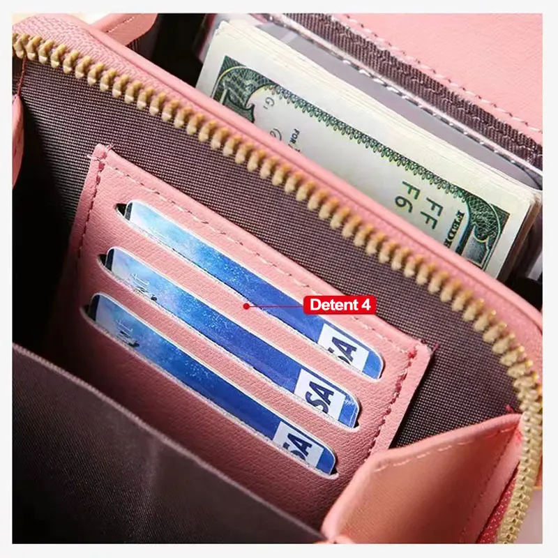 New Fashion Brand Women Crossbody Bags Ladies Shoulder Bags Female Trendy Long Multi-Pocket Cell Phone Wallets Messenger Totes