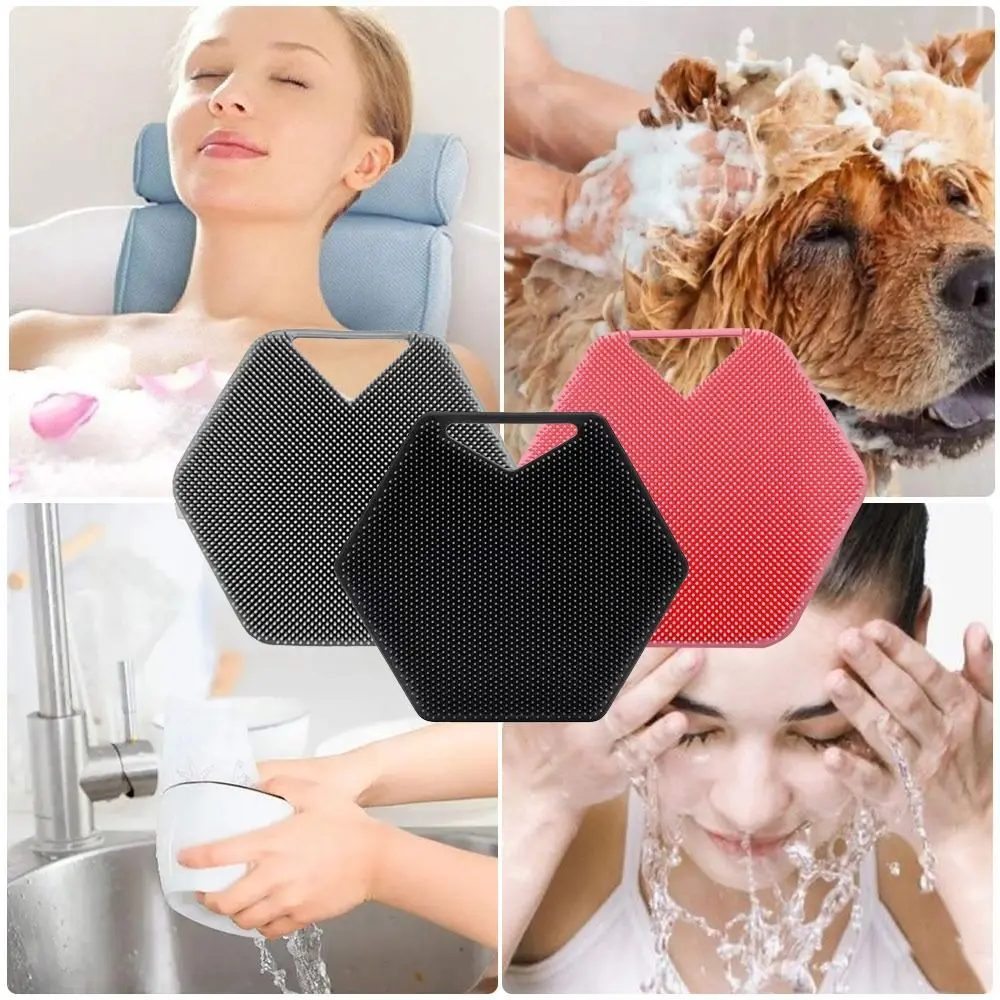 

Skin Body Face High Quality Shower Cleansing Brush Handheld Soft Silicone Body Scrubber Exfoliating And Massage Brush