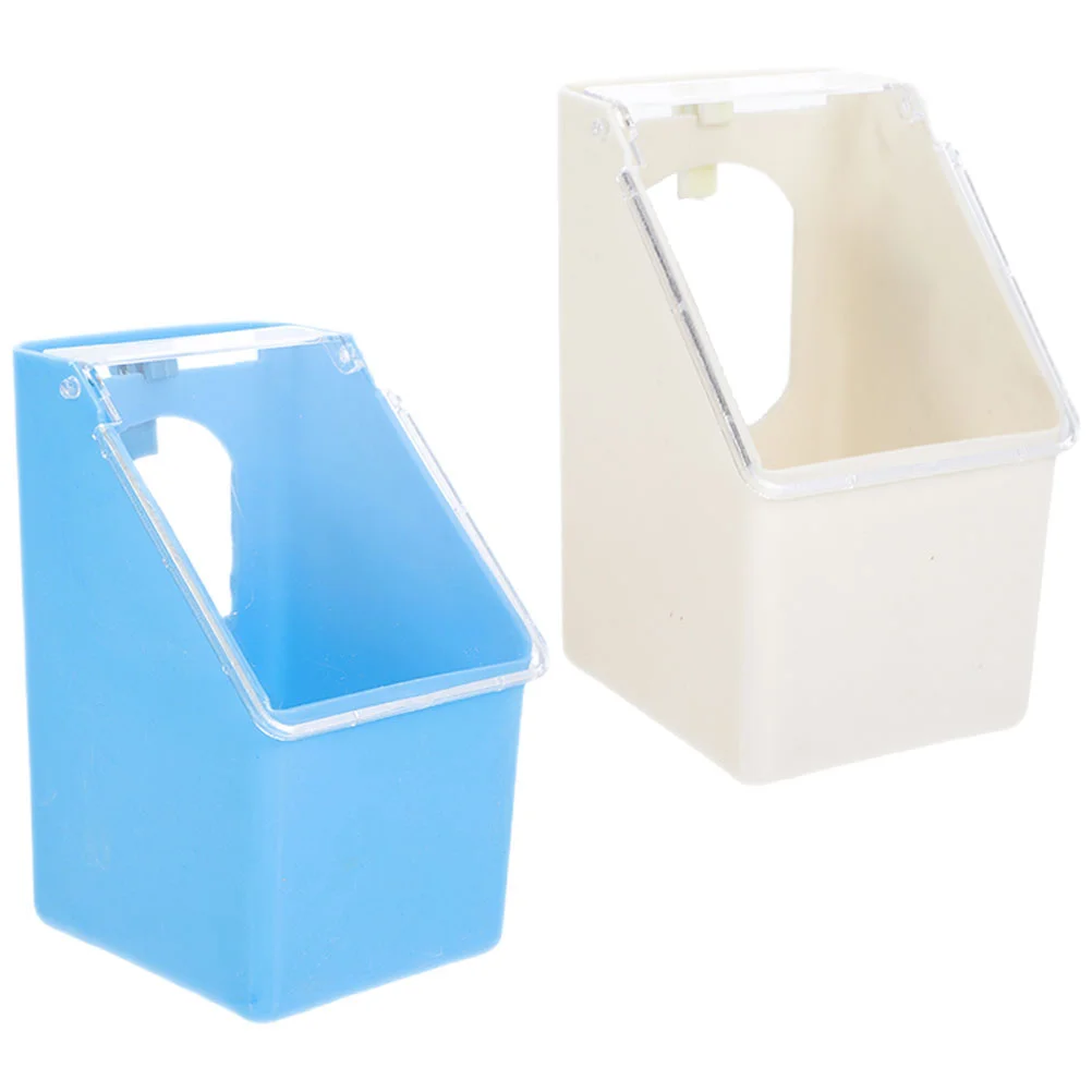 

2 Pcs Bird Food Storage Container Pigeon Feeding Basin Feeder Multifunction Plastic Small Cup Bowl