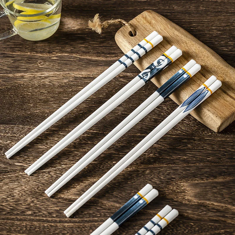 

Bone Porcelain Chopstick 5pair/set Chopsticks Gifts Chopsticks Ceramic Long Style Tableware Japanese Sushi