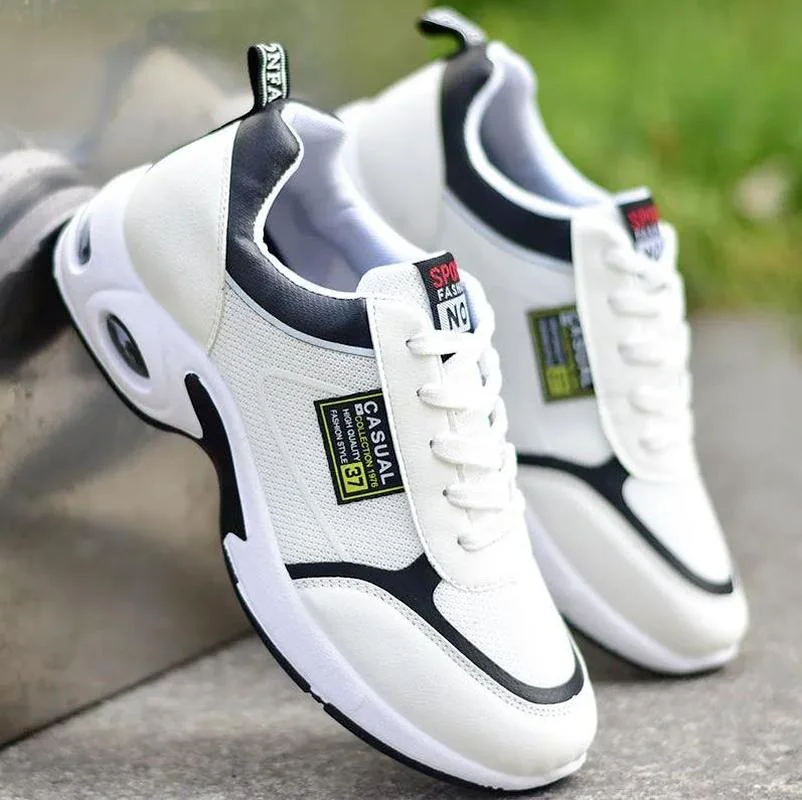 

2022 New White Leather Sneakers Autumn Man Shoesarrival Wedges Sneakers Men Casual Vulcanized Shoes Zapatos Deportivos