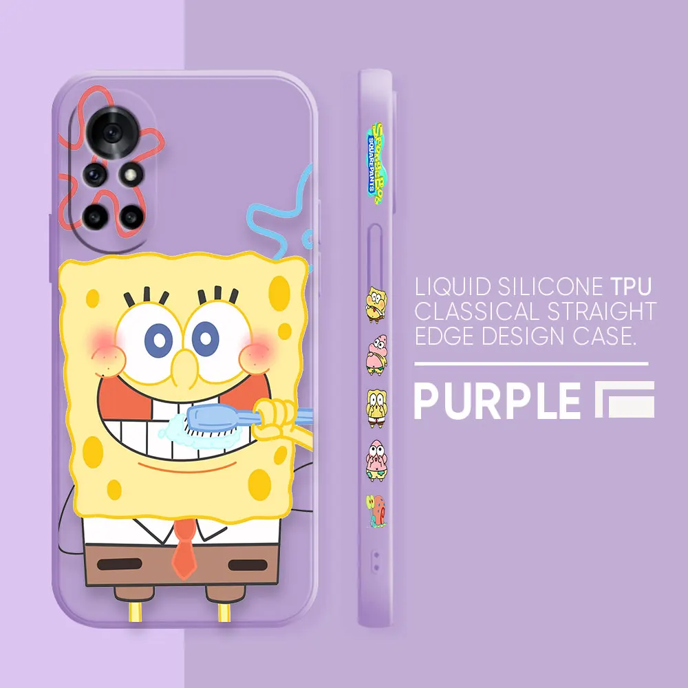 Funny S-SpongeBob Patrick Star Cartoon Case For Huawei NOVA 7 6 5I 5 4 3 3I 2S 2 8 9 10 SE PRO PLUS 5G Colour Case Funda Shell