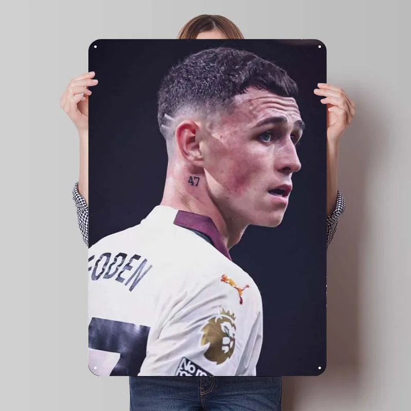 Phil Foden металлические вывески на заказ спортивный плакат предметы украшения стены