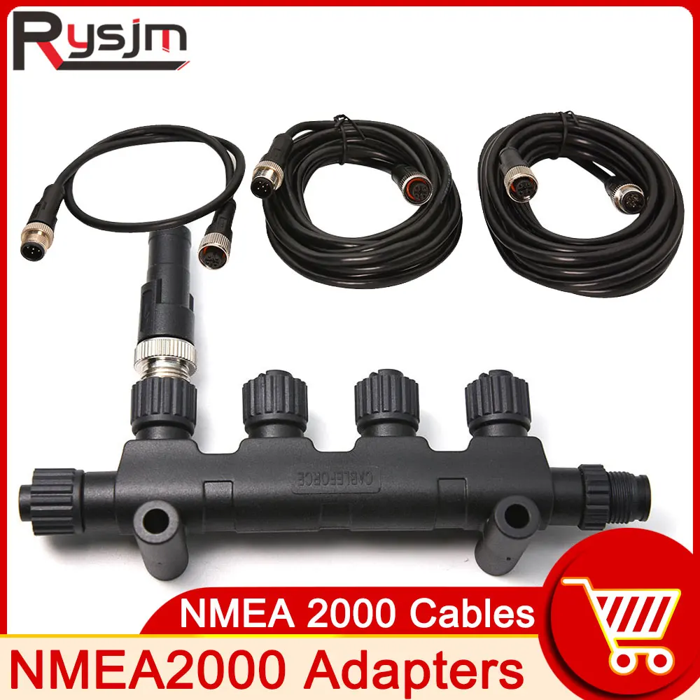HD NMEA2000 Adapter Module NMEA 2000 Cables 0.5m 3M 4m Length Wiring Sockets Multifunction Converter DC 9-30V Car Accessories