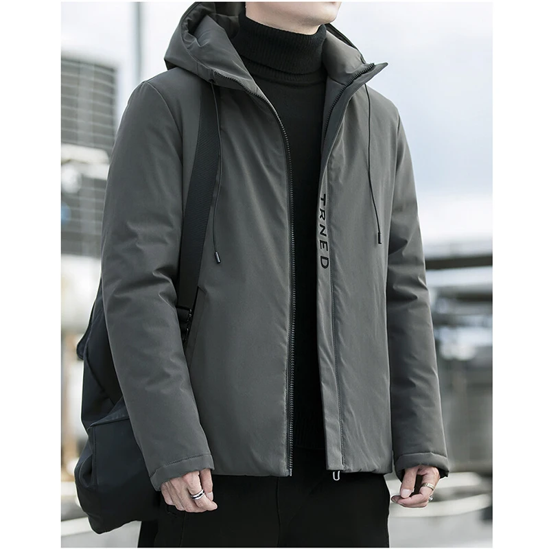 Winter Coat Men Cotton Windproof Fleece Warm Thick Jacket Parkas Coat Men Fashion Hooded Fur Collar Jacket Casual Parka Men
