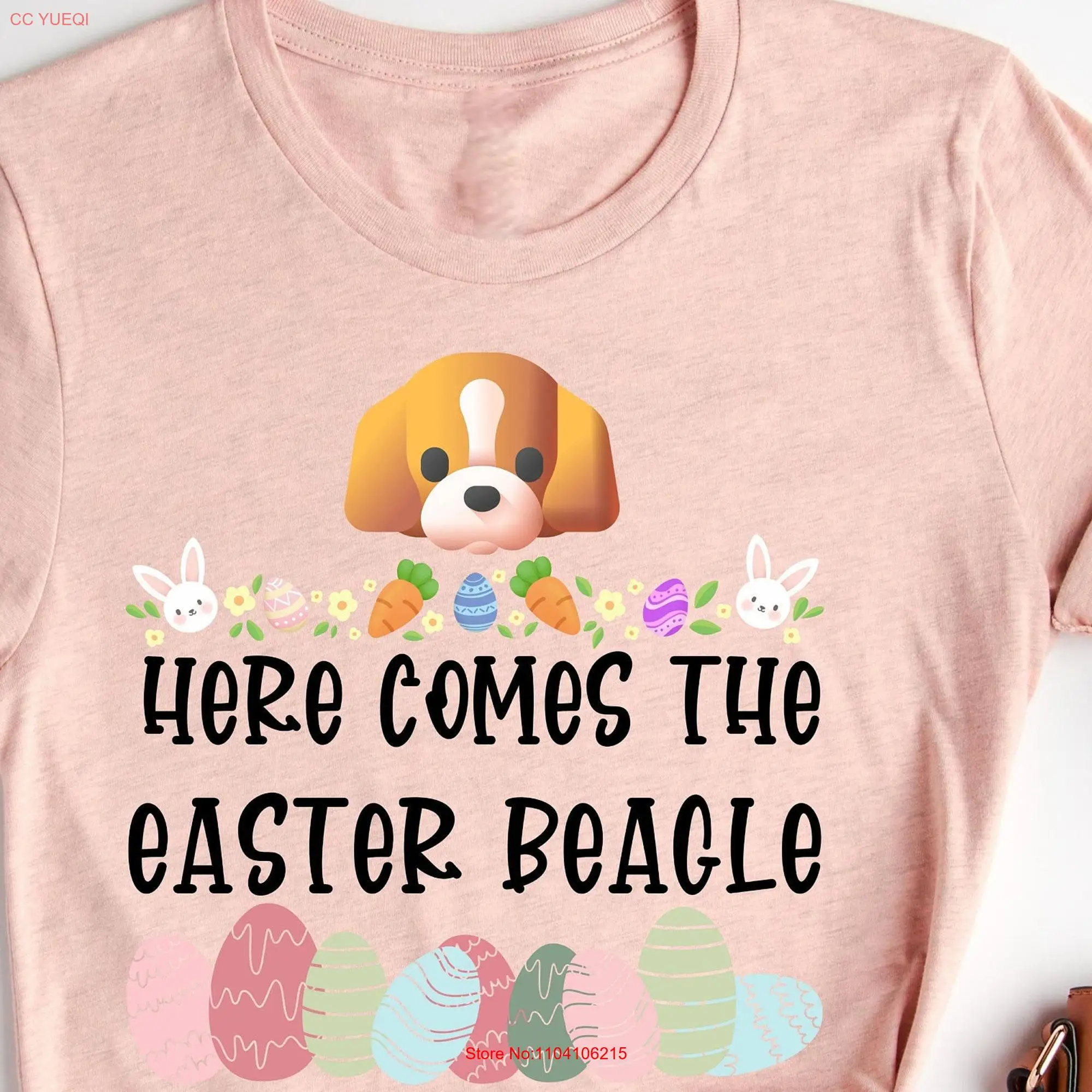 Сюда приходит Пасхальная футболка с бигелем Мамина хозяин любимый питомец