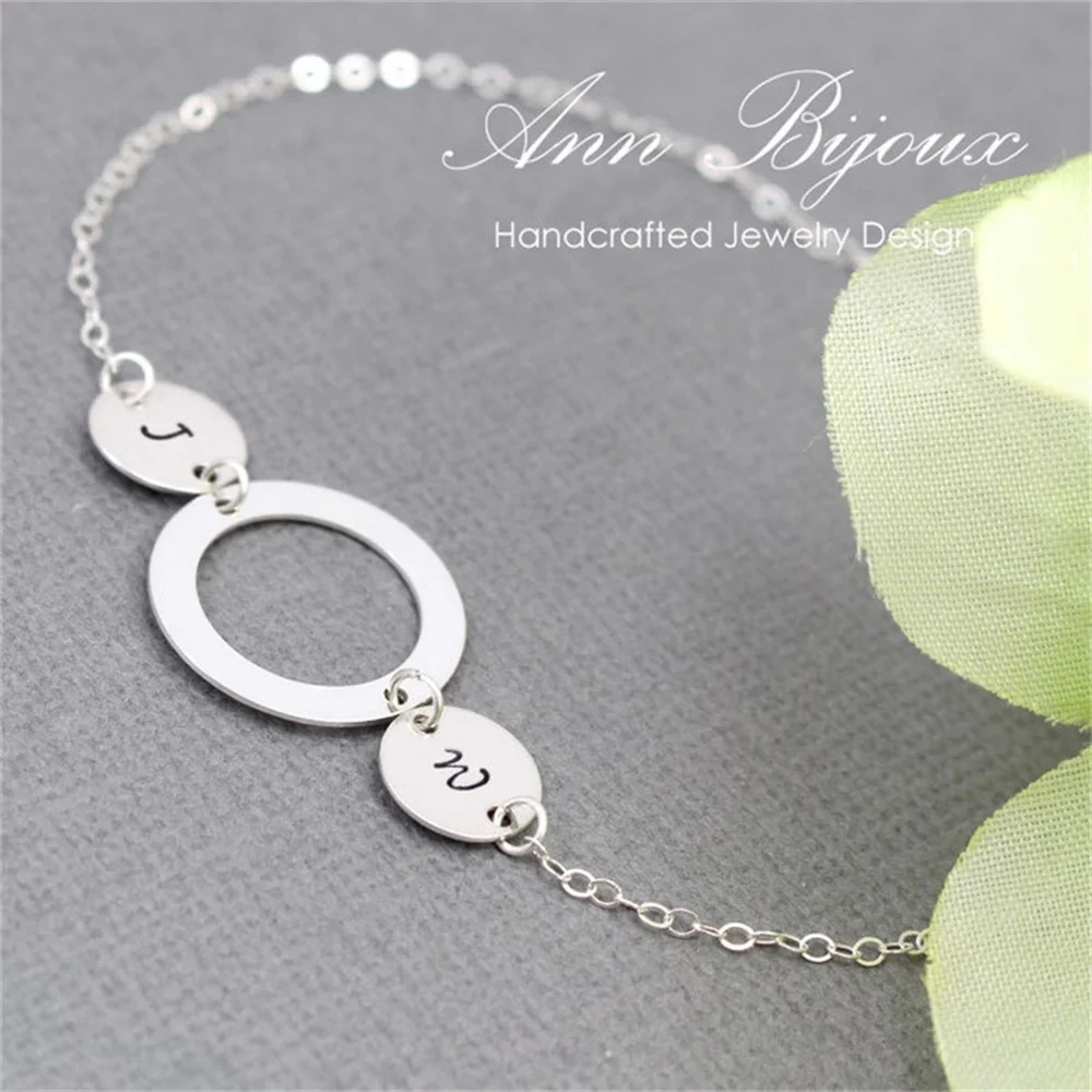 Personality fashion Women's Bracelet Customized Stainless Steel Letter Bracelet Anniversary Family And Friends Customized Gifts