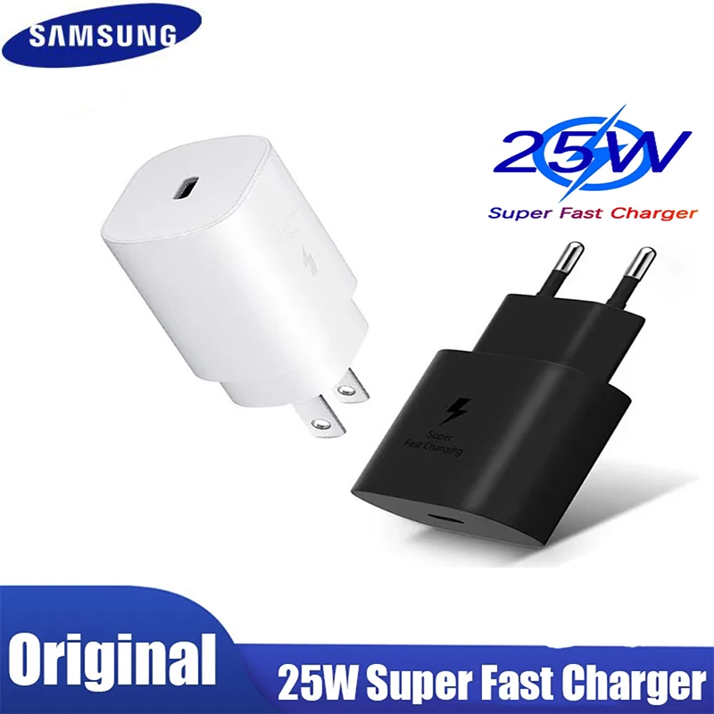 

Original Samsung 25W Super Fast Charger Usb Type C Cargador S21 A52S A71 A70 S20 FE S22 5G Power Adapter For Galaxy Note20 S10