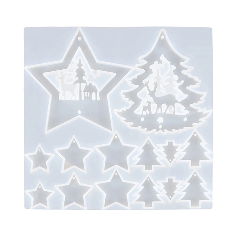 

Форма для рождественского кулона, силиконовая эпоксидная форма для рукоделия, рождественские украшения, подвески T21C