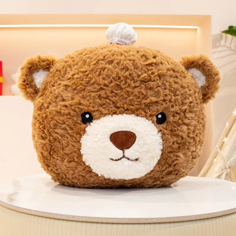 Медведь Шеф-повар Торт Тост Швейцарский Рулет Подушка Мягкие Куклы Kawaii Десерт