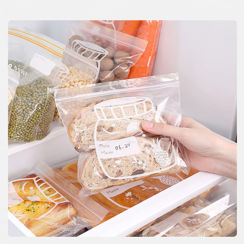 

Silicone Food Fresh Keep Lids Bowl Cover Zip Resuable Storage Reusable Travel Kitchen Organizer Cam Storage Eco Ziplock Bag