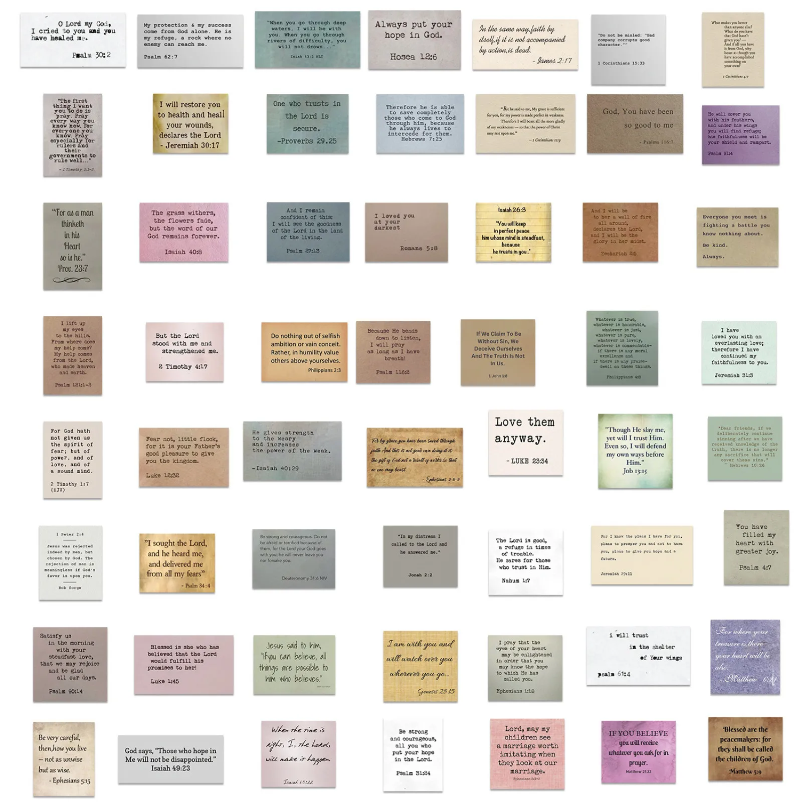 50 шт. водостойкие стикеры в стиле Библии