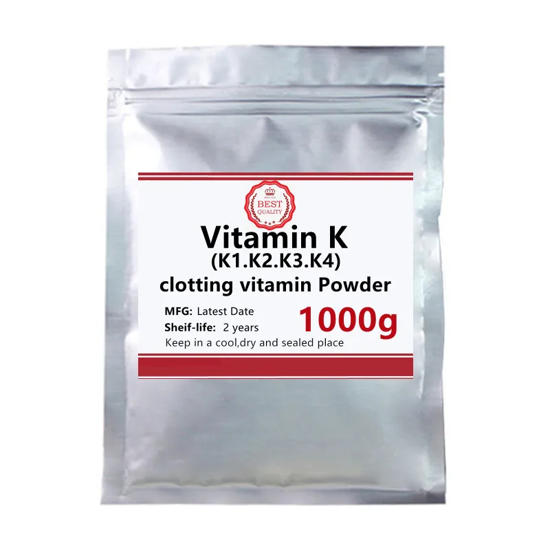 

50-1000 г, Высококачественный чистый порошок витамина K, K1,K2,K3,K4, витамин для свертывания, помогает кости впитывать кальций, способствует нормал...