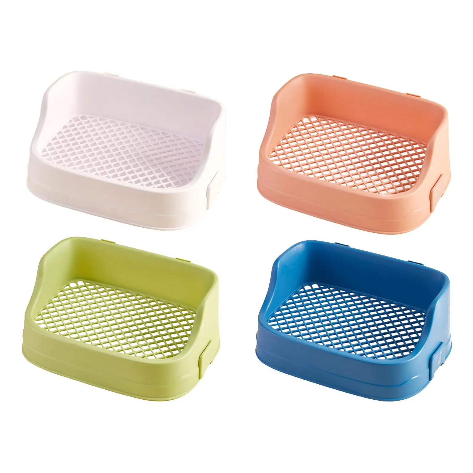 

Potty Trainer Tray with Snap Fastener Rabbits Litter Box Pet Pan Pets Toilets for Guinea Pig Bunny Indoor Cats Small Pets Ferret