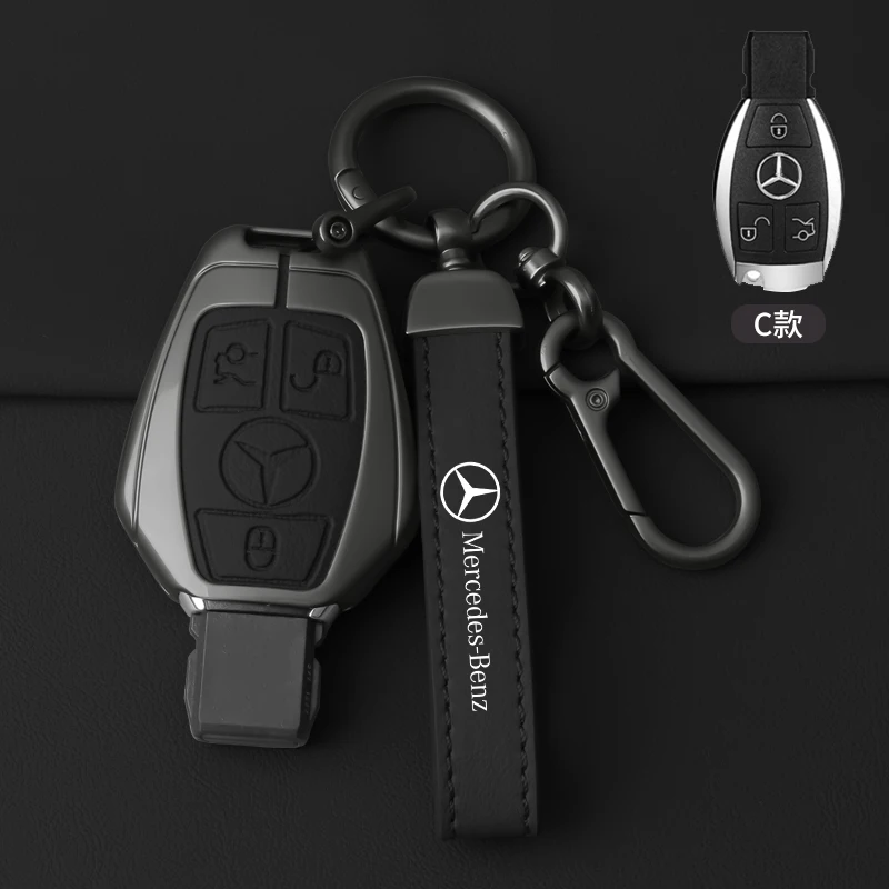 

3 бутылки для Mercedes Key Cover A C E S G Class GLA CLA GLK GLC CLS W204 W463 W176 W251 W205 Чехол для ключей Аксессуары из сплава кожи