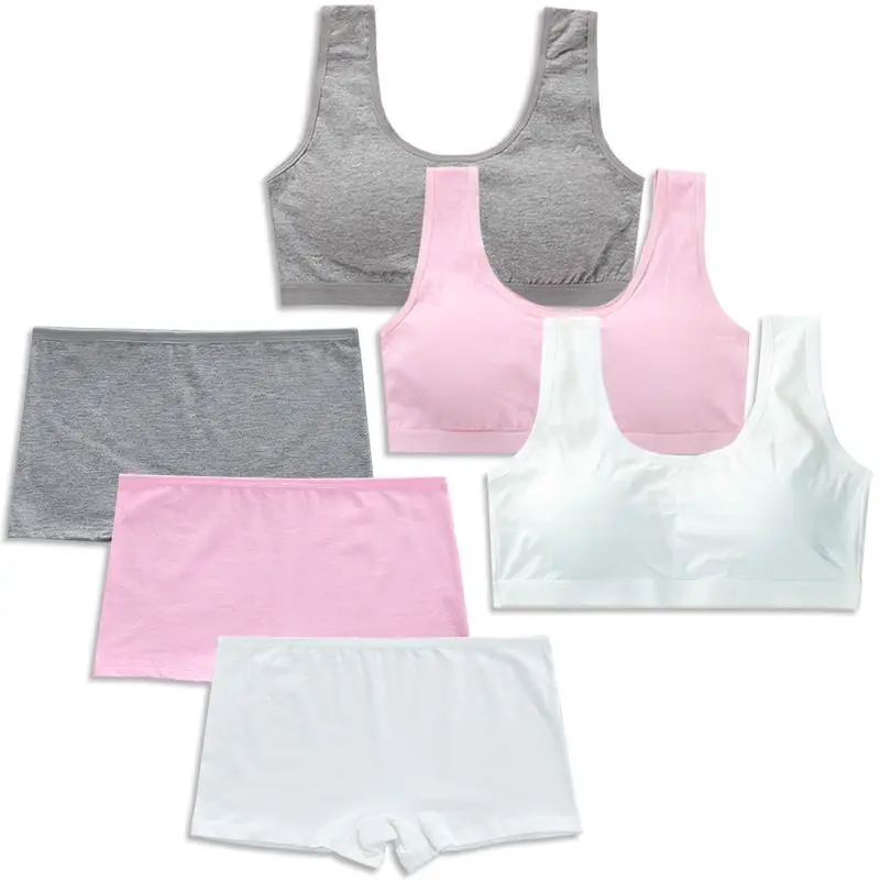 

Training Bras Set for Girls Teenage Underwear Set Cotton Underwears for Girls Bra for Teens Children Bras Girl Underwear 8-14 Y