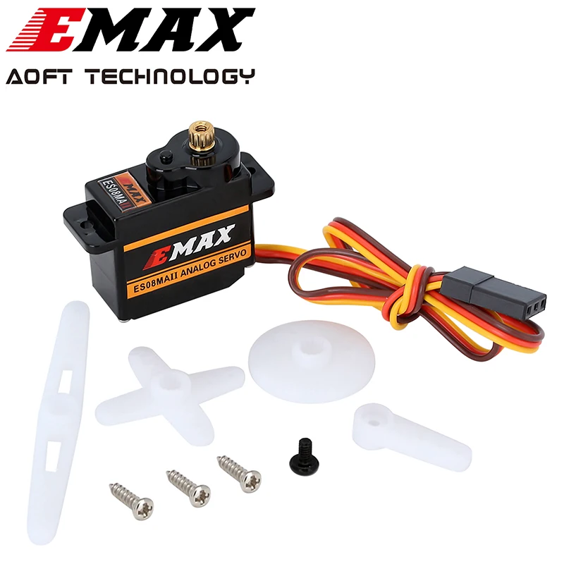 

EMAX ES08MA ES08MAII 12g Mini Metal Gear Analog Servo for Rc Hobbies Car Boat Helicopter Airplane Rc Robot Free shipping