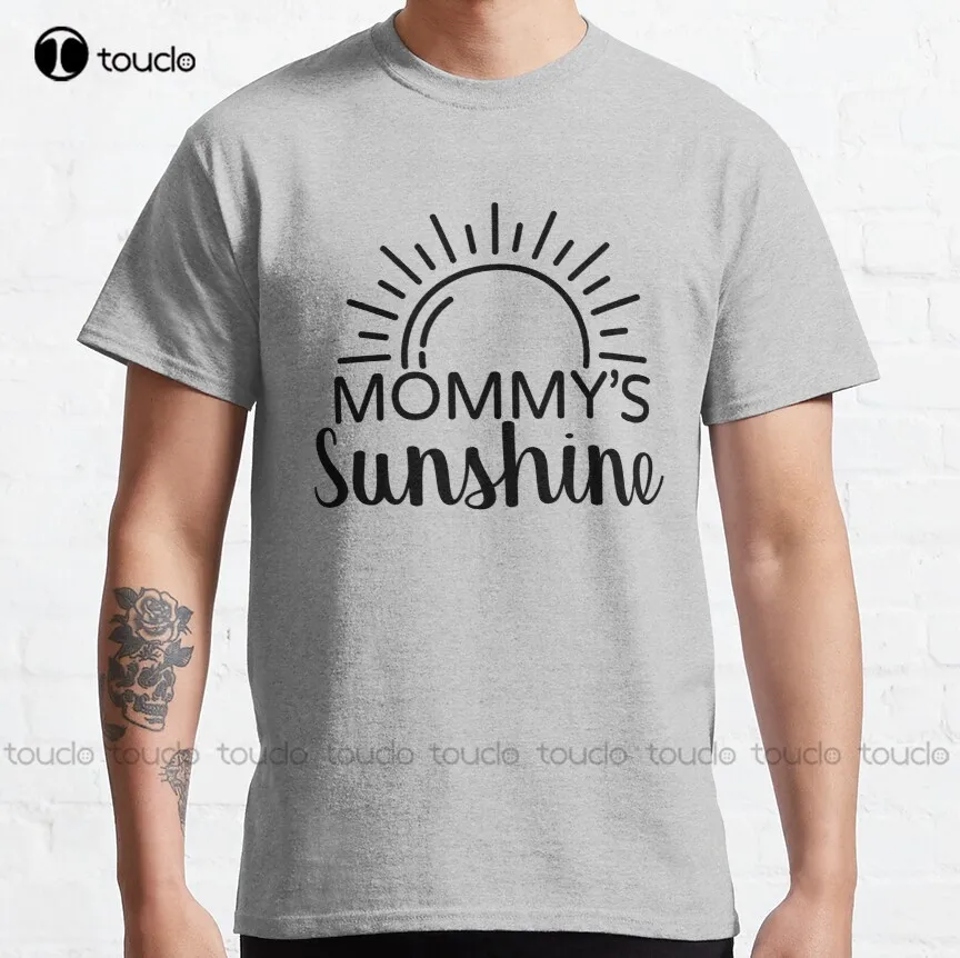 

Классическая женская футболка Mommys Sunshine, Гавайская футболка, футболки на заказ, футболка унисекс, дышащая хлопковая ретро-футболка с цифрово...