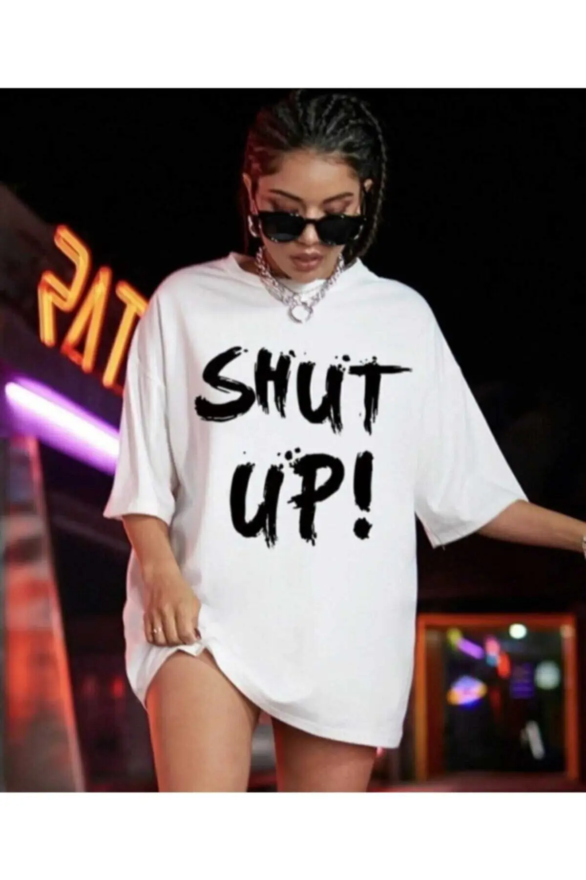 

BeOriginal Oversize Shut Up printed t-shirt 100 Cotton