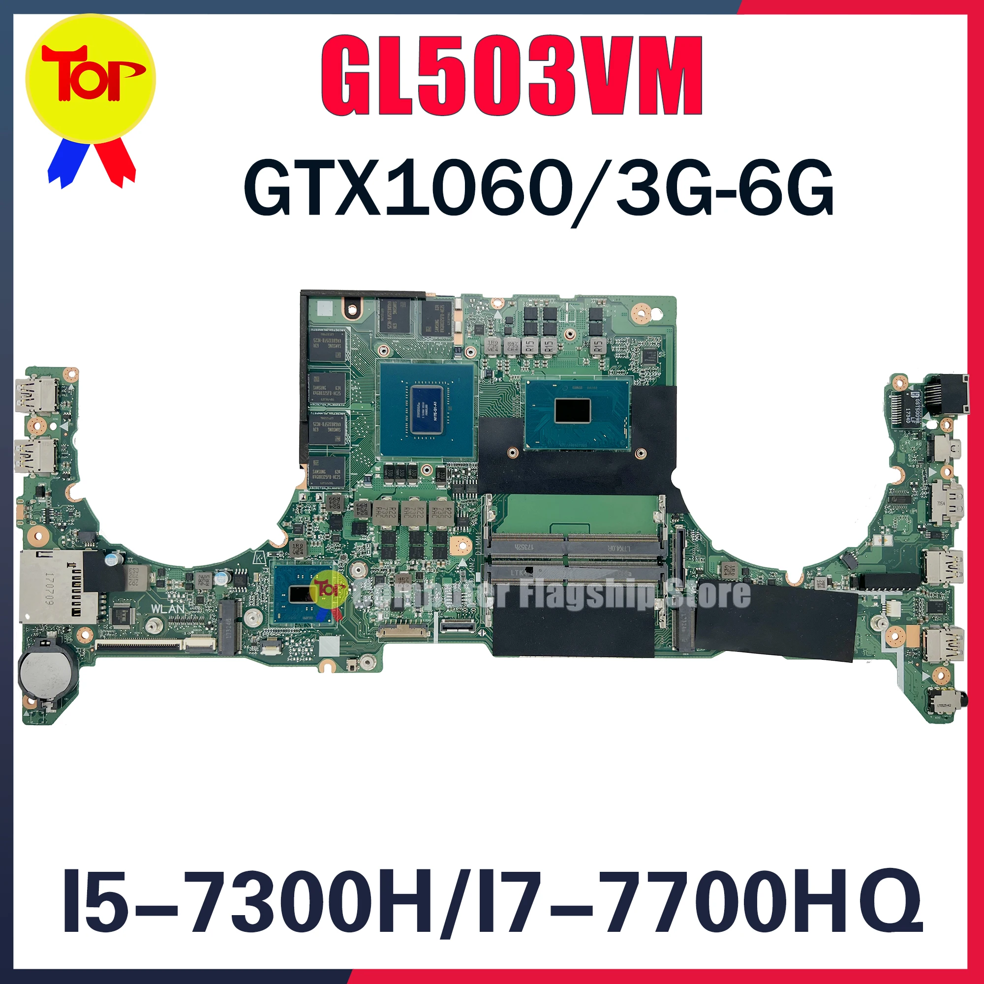 Материнская плата KEFU GL503VM для ноутбука ASUS ROG STRIX FX503VM S5AM I5-7300H GTX1060/3G/6G материнская плата 100% рабочий тест