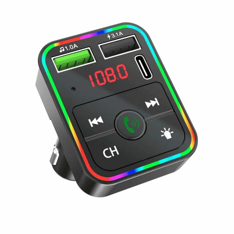 

Автомобильный FM-передатчик Bluetooth 5,0, беспроводной аудиоприемник, Автомобильный MP3-плеер 18 Вт PD, быстрая зарядка, U-диск без потерь, музыкальный плеер