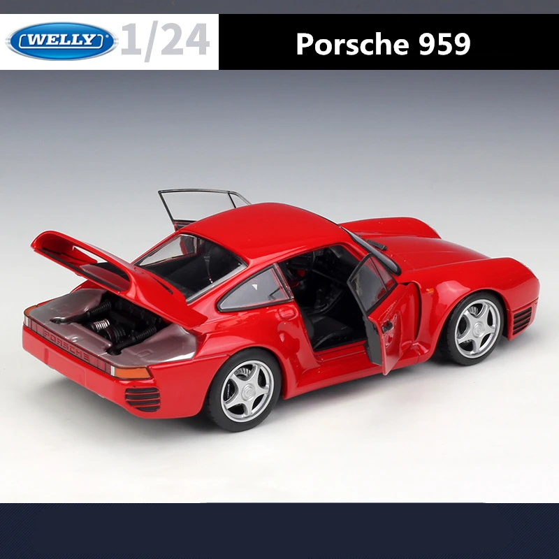 Модель спортивного автомобиля WELLY 1:24 Porsche 959 из сплава литая металлическая
