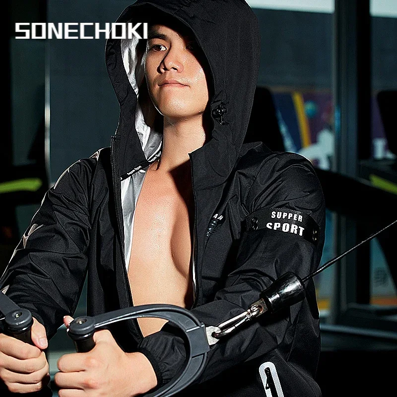 

2 шт., мужской костюм для сауны, профессиональная спортивная одежда для занятий боксом размера плюс, для потоотделения, мужская спортивная одежда, набор для фитнеса