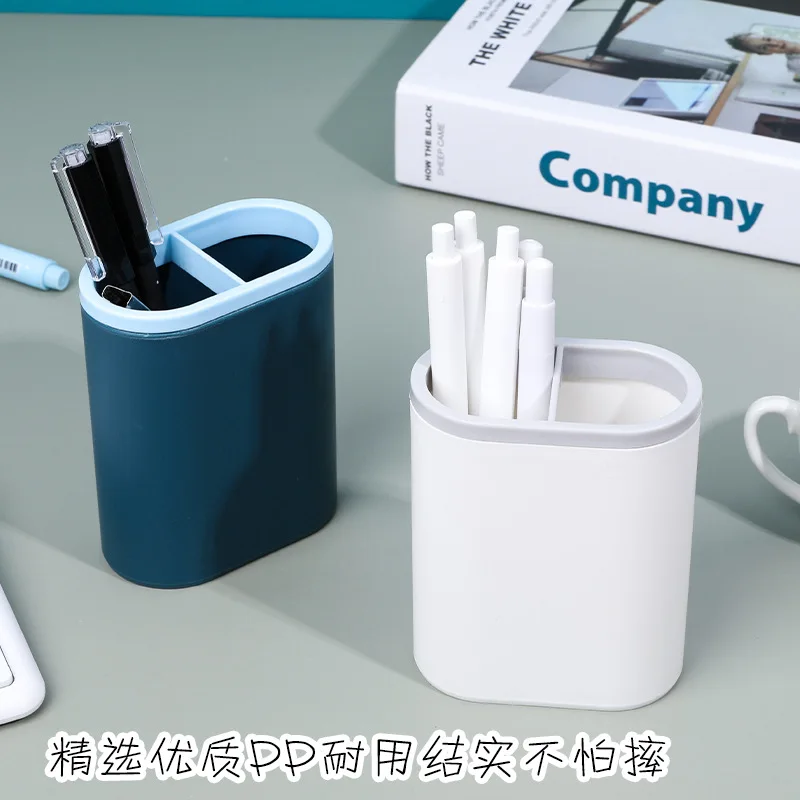

Desk Pencil Holder, Pen Desk Organizers, Desktop Storage Stationery Supplies, Writing Brush Cup for Office Cute