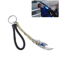 new weapon scepter keychain classic movie same creative alloy jewelry keychain pendant leather rope car key ring accessory gift