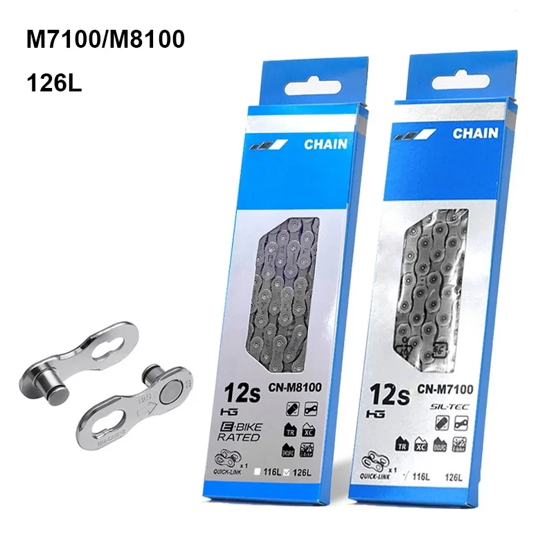 

ORIGINAL DEROE XT SLX 12 Speed Chain M7100 M8100 Bike Chain Road MTB Bicycle 126L Chain with Quick Links for SHIMANO SRAM