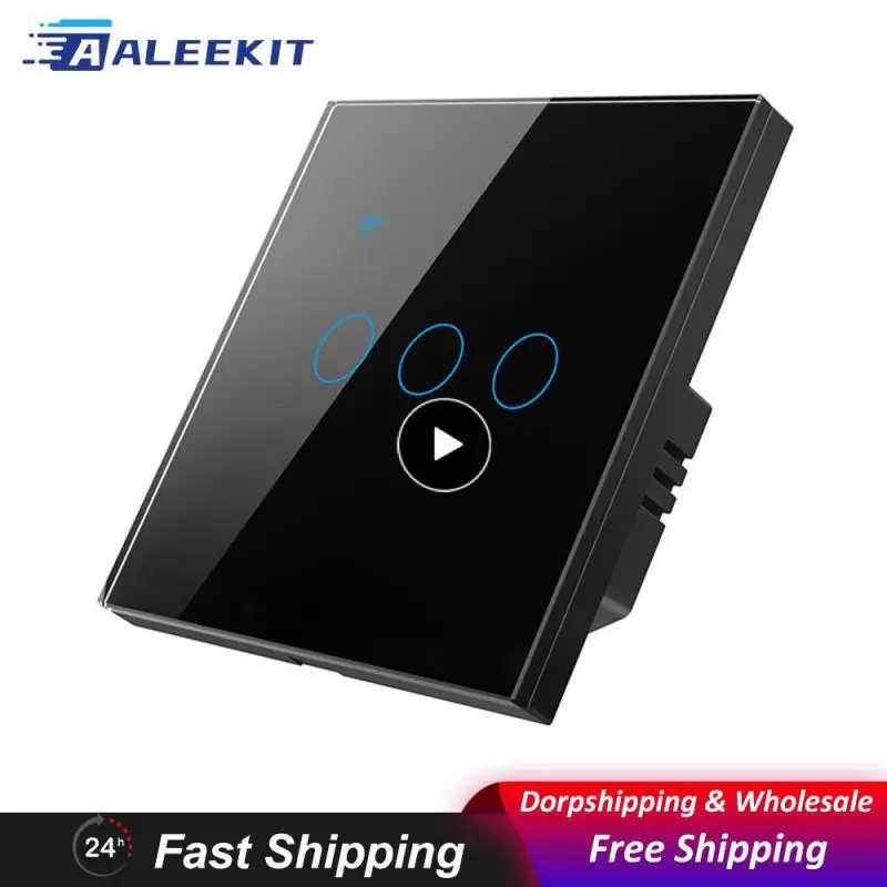 

Smart Touch Switch Support Alexa Google Home Tuya Wif Wall Button 3 Control Methods 1/2/3/4 Gang Wall Light Switches New Hot