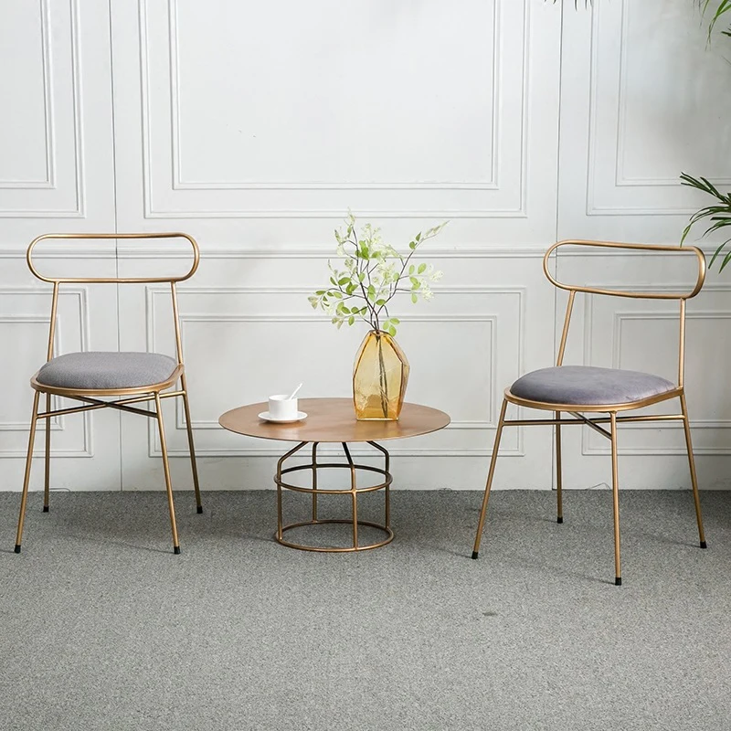 

Nordic Minimalist Creative Wedding Chair Restaurant Hotel Cafe Chair Bar Leisure Metal Single Chair