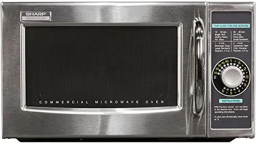 

R-21LCFS Medium-Duty Commercial Microwave Oven with Dial Timer, Stainless Steel, 1000-Watts, 120-Volts, One Size
