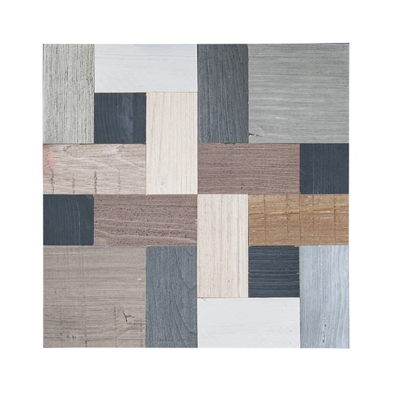 

11Pcs/Pack Korean Style Self-Adhesive Wood Mosaic Tile High-end Wall Decor Wood Wall Sticker for TV Background/Kitchen/Office
